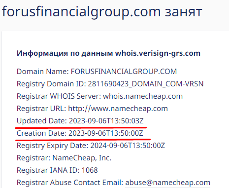 FORUS FINANCIAL GROUP LTD 2 скрин