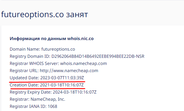 FutureOptions 1 скрин