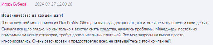 Flux Profits 1 скрин