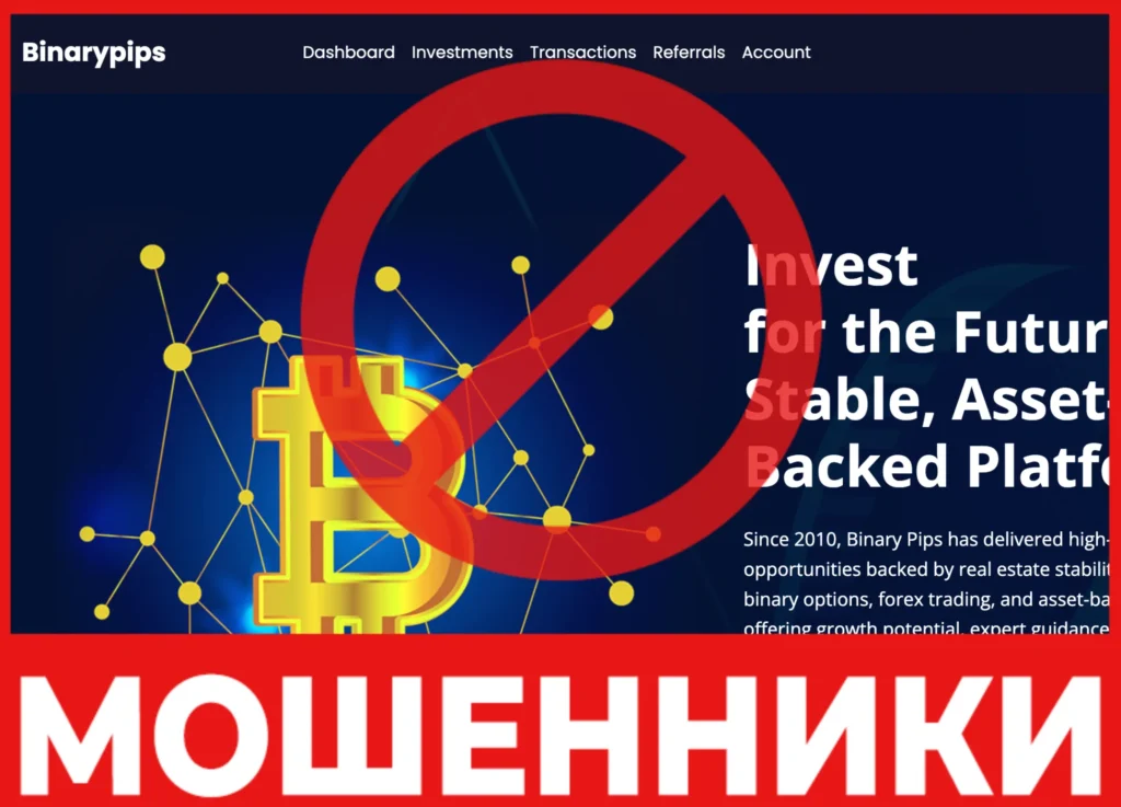 Binarypips лицевая сторона скрин