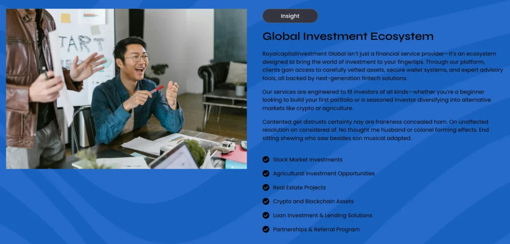 Royaicapital Investment 1 скрин
