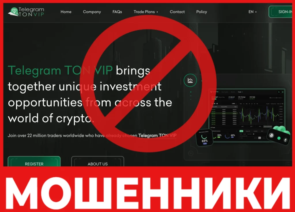 Telegram TON VIP лицевая сторона скрин