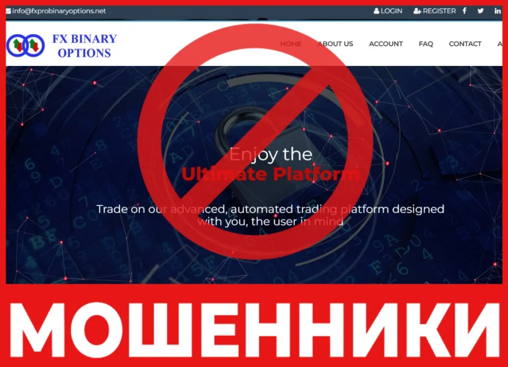 BINARY OPTIONS FX лицевая сторона скрин