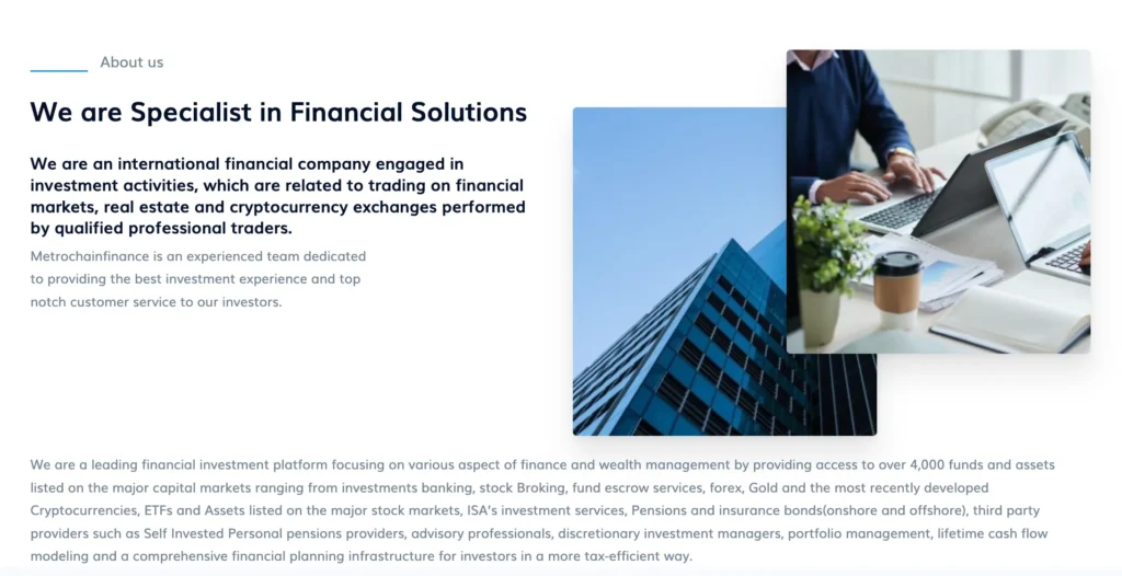 Metro Chain Finance 1 скрин