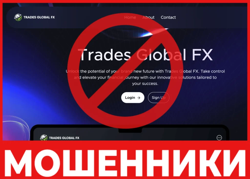 Trades Global FX лицевая сторона скрин