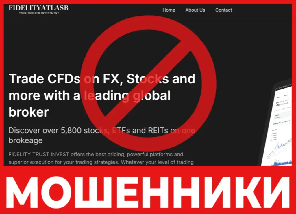 Fidelity Trust Invest лицевая сторона скрин