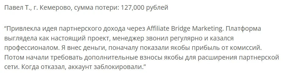 Affiliate Bridge Marketing_1 скрин