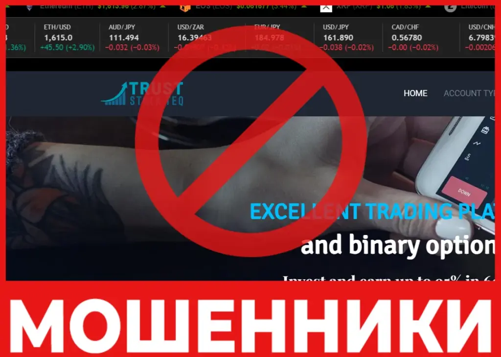 TrustStockTeq лицевая сторона скрин