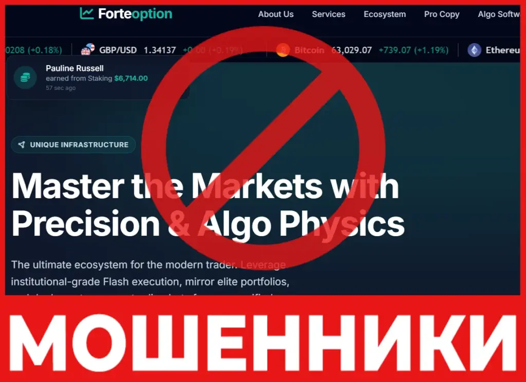Forteoption лицевая сторона скрин