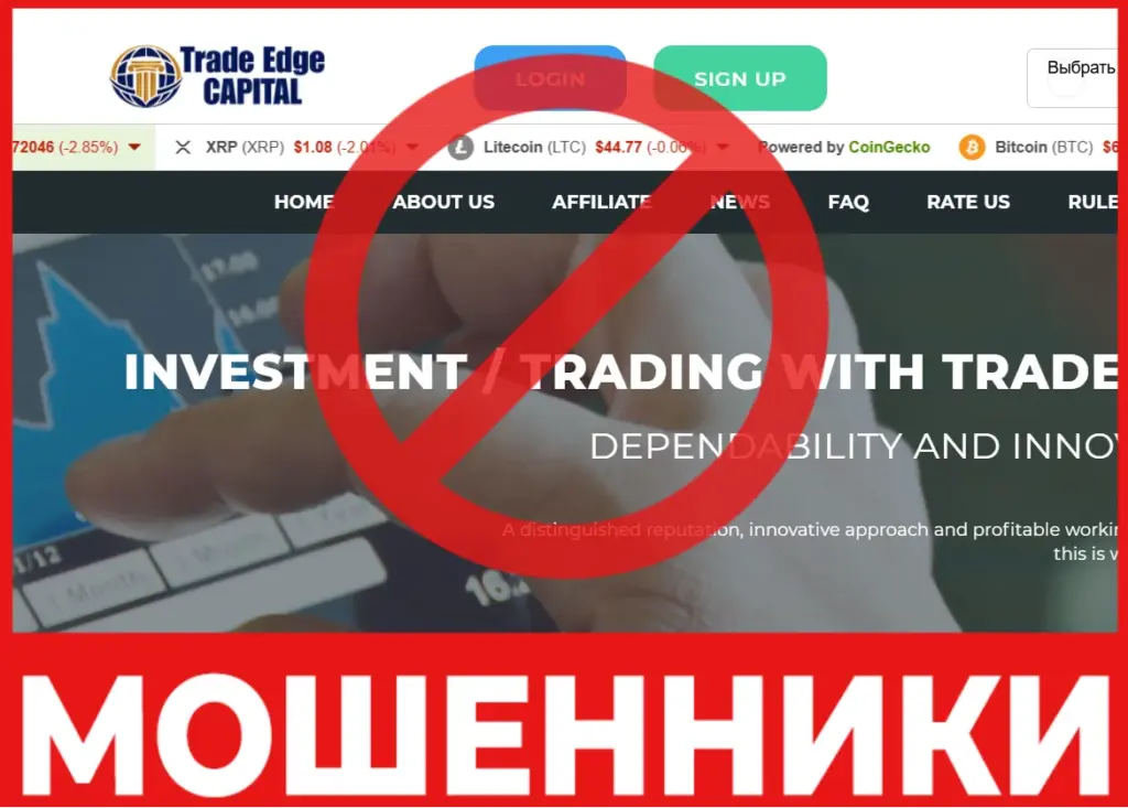 TradeEdgeCapital лицевая сторона скрин