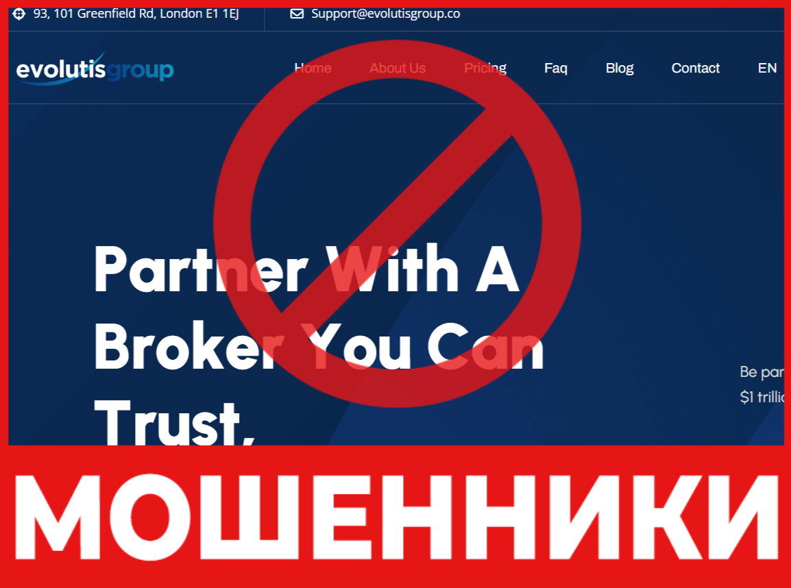 EvolutisGroup лицевая сторона скрин