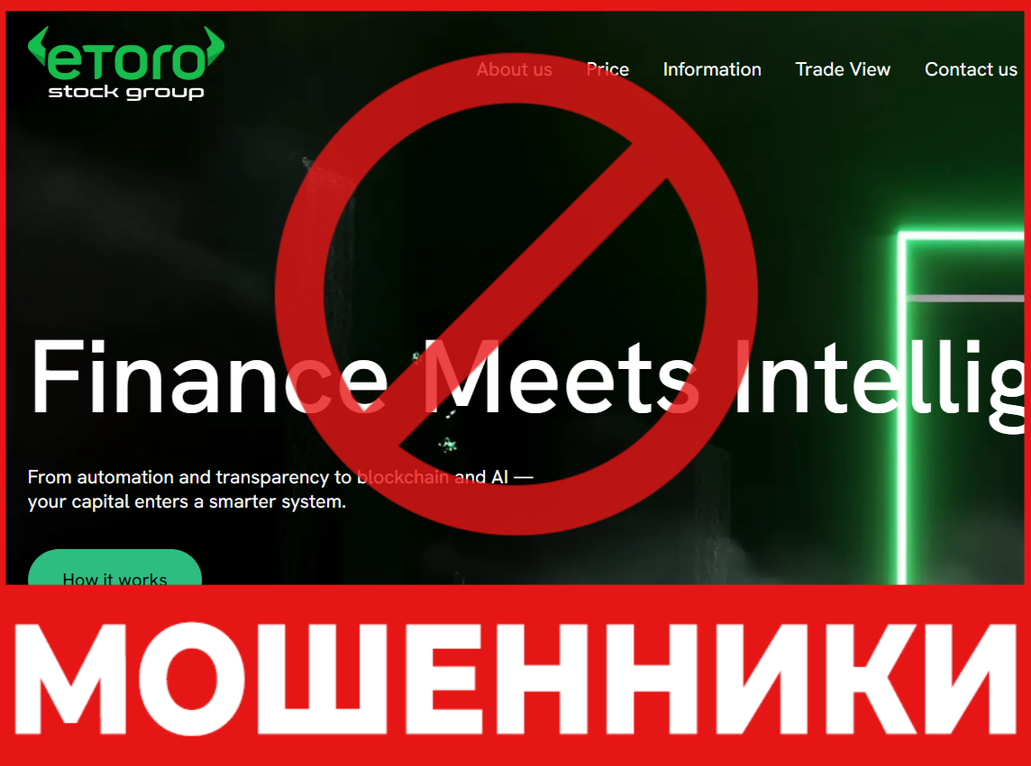 Etoro Stock Group лицевая строна скрин