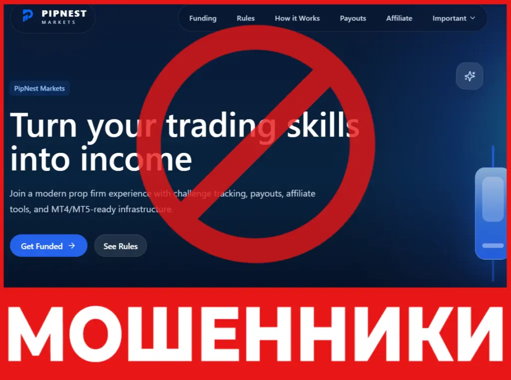PipNest Markets лицевая сторона скрин