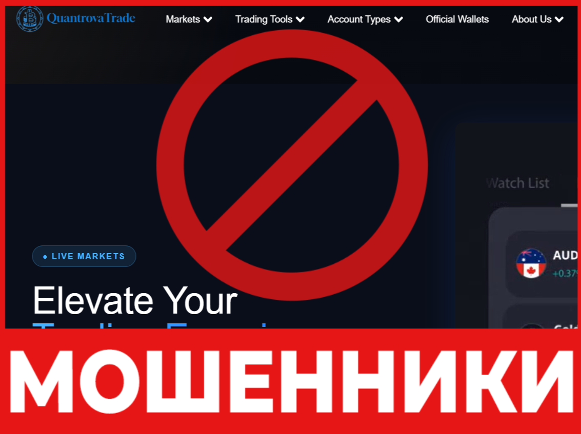 QuantrovaTrade лицевая сторона скрин